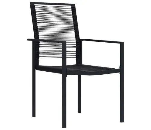 Aia Söögilaudade Komplekt 5 Pcs Must Pulbervärvitud Teras