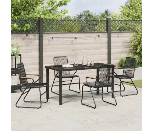 Sodo Valgomojo Komplektas 5 Pcs Juoda