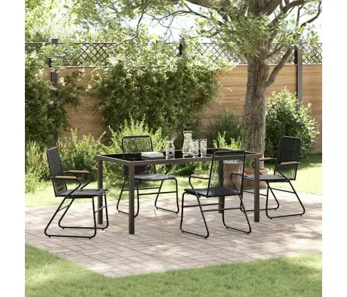 Sodo Valgomojo Komplektas 5 Pcs Juoda