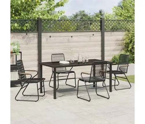 Sodo Valgomojo Komplektas 5 Pcs Juoda