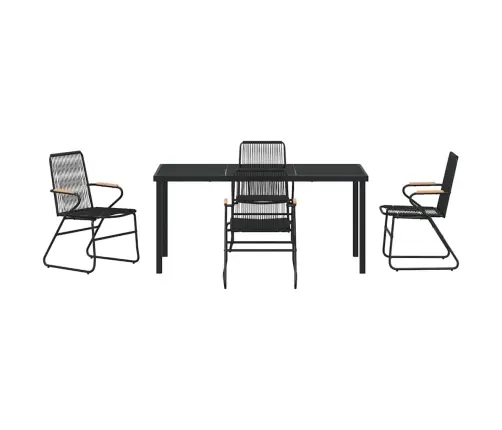 Sodo Valgomojo Komplektas 5 Pcs Juoda