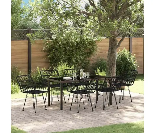 Sodo Valgomojo Komplektas 7 Pcs Juoda