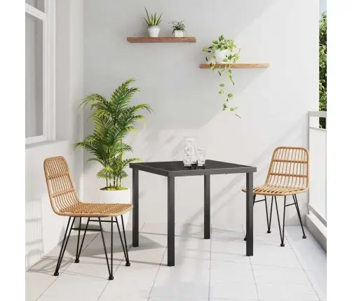 3 Daļu Dārza Ēdamgalds Brūnā Poliratānā Vidaxl