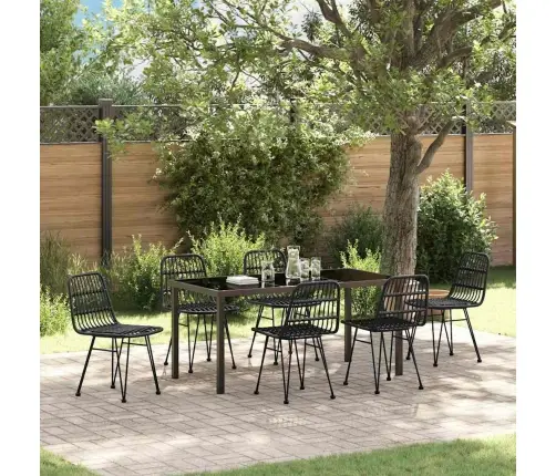 Sodo Valgomojo Komplektas 7 Pcs Juoda