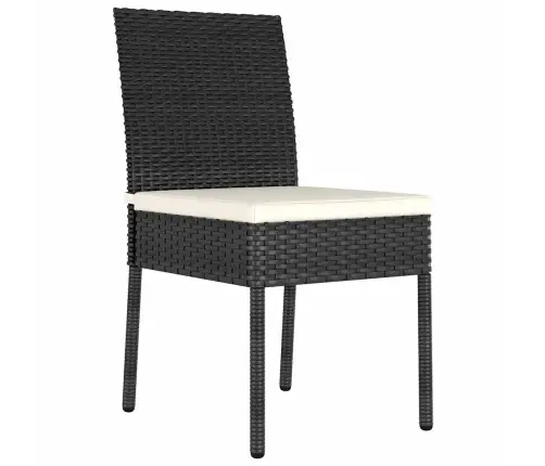 Aia Söögilaudade Komplekt 3 Pcs Must Pulbervärvitud Teras