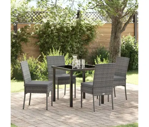 5 Gabalu Dārza Ēdināšanas Komplekts Pelēkā Polirasā Vidaxl