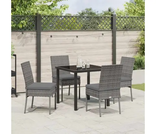 5 Gabalu Dārza Ēdināšanas Komplekts Pelēkā Polirasā Vidaxl