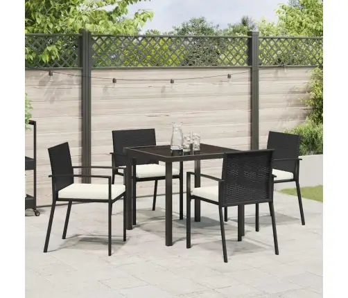 Sodo Valgomojo Komplektas 5 Pcs Juoda