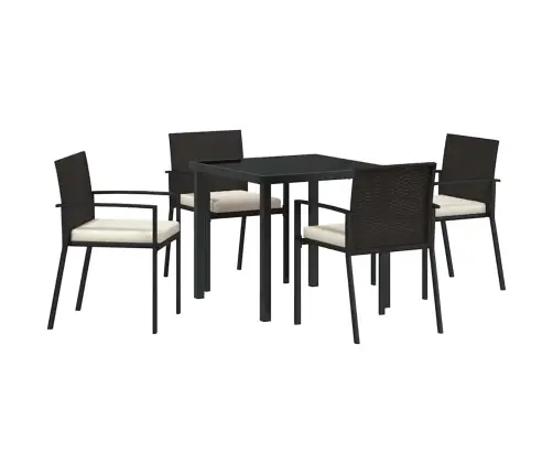 Sodo Valgomojo Komplektas 5 Pcs Juoda