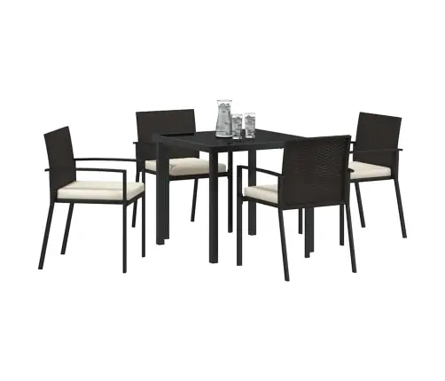 Sodo Valgomojo Komplektas 5 Pcs Juoda