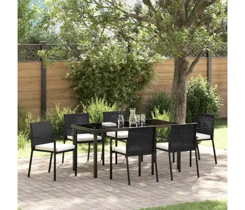 Sodo Valgomojo Komplektas 7 Pcs Juoda