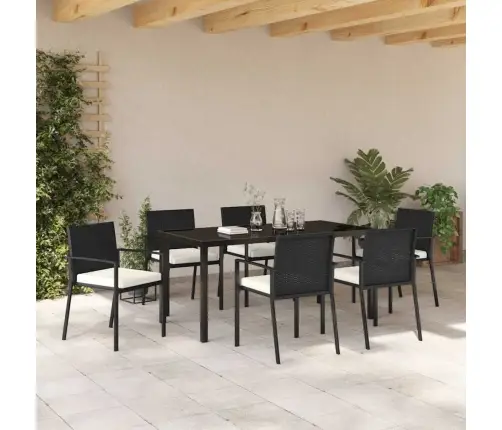 Sodo Valgomojo Komplektas 7 Pcs Juoda