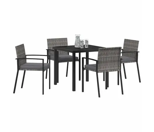 Sodo Valgomojo Komplektas 5 Pcs Pilka