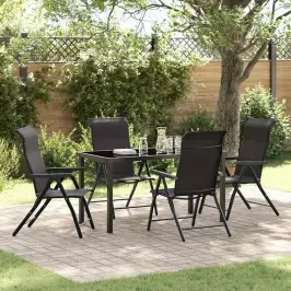 Aia Söögilaudade Komplekt 5 Pcs Must Kohvi Polürooster