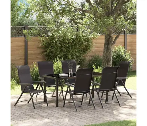 Aia Söögilaudade Komplekt 7 Pcs Must Kohvi Polürooster