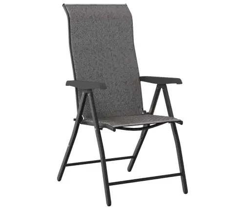 3 Daļu Dārza Ēdamgalds Pelēks Poliestera Rattan Vidaxl