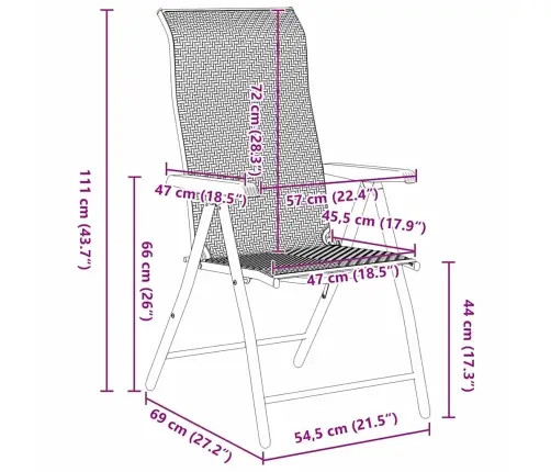 3 Daļu Dārza Ēdamgalds Pelēks Poliestera Rattan Vidaxl