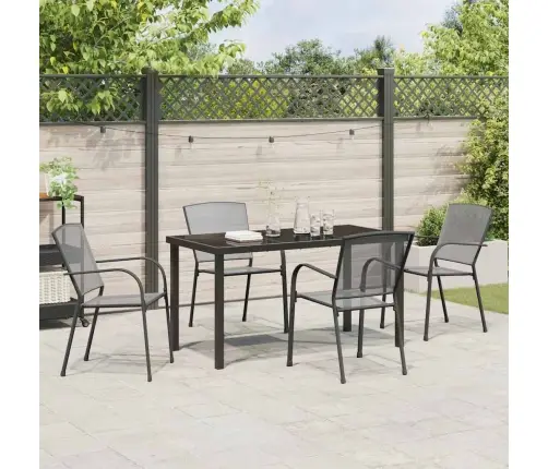 Sodo Valgomojo Komplektas 5 Pcs Antracitas