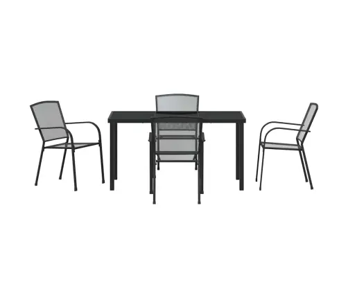 Sodo Valgomojo Komplektas 5 Pcs Antracitas