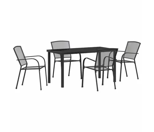 Sodo Valgomojo Komplektas 5 Pcs Antracitas