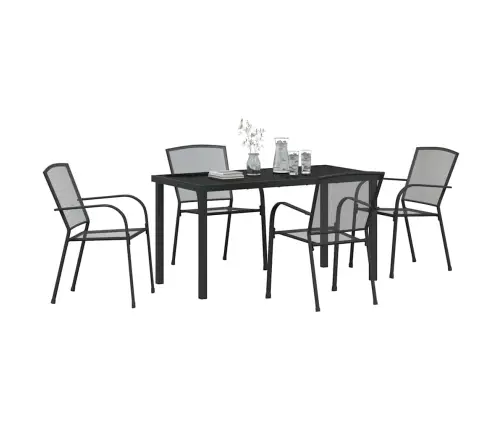 Sodo Valgomojo Komplektas 5 Pcs Antracitas
