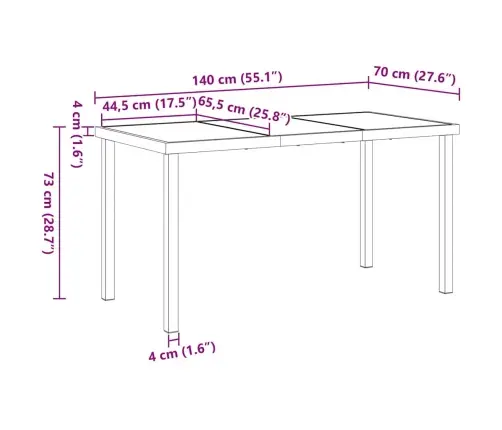 Sodo Valgomojo Komplektas 5 Pcs Antracitas