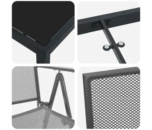 Sodo Valgomojo Komplektas 3 Pcs Antracitas Plienas