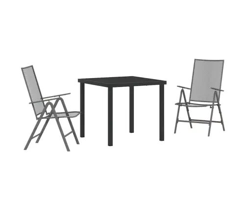 Sodo Valgomojo Komplektas 3 Pcs Antracitas Plienas