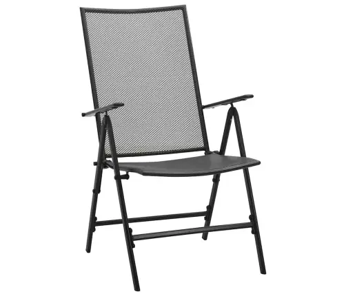 5 Daļu Dārza Galda Komplekts Antracīta Tēraudā Vidaxl