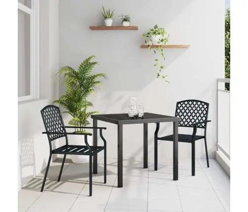 3 Daļu Dārza Galds Antracīta Tēraudā Vidaxl