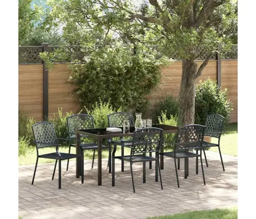 3 Daļu Dārza Ēdamgalda Komplekts Antracīta Tērauda Vidaxl