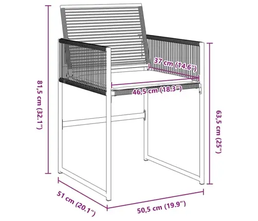 5 Daļu Dārza Pusdienu Komplekts Ar Spilveniem, Melns Polyratans Vidaxl