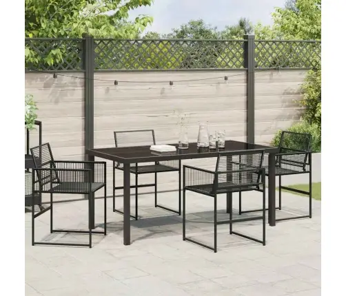 Sodo Valgomojo Komplektas 5 Pcs Juoda