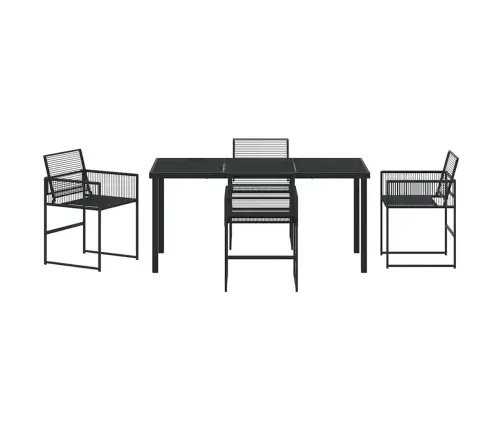 Sodo Valgomojo Komplektas 5 Pcs Juoda