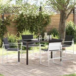 Dārza Ēdamgalds 5 Pcs Balts 140 X 70 X 73 Cm Vidaxl