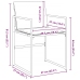 Sodo Valgomojo Komplektas 5 Pcs Balta 160 X 80 X 73 Cm