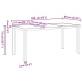 Sodo Valgomojo Komplektas 5 Pcs Balta 160 X 80 X 73 Cm