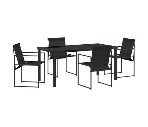 Sodo Valgomojo Komplektas 5 Pcs Juoda