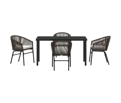 Sodo Valgomojo Komplektas 5 Pcs Ruda