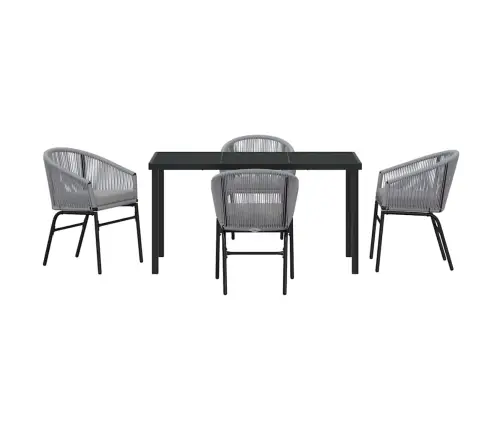 Sodo Valgomojo Komplektas 5 Pcs Antracitas