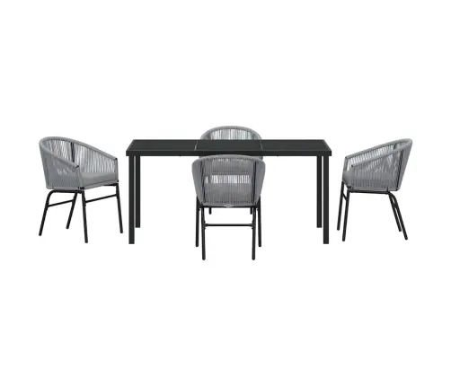 Sodo Valgomojo Komplektas 5 Pcs Antracitas