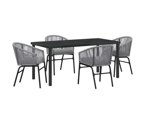 Sodo Valgomojo Komplektas 5 Pcs Antracitas