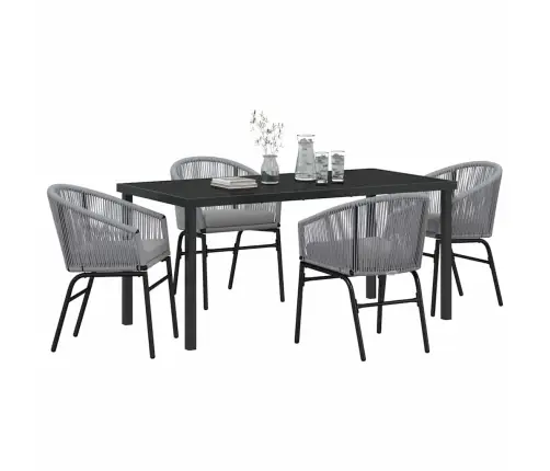 Sodo Valgomojo Komplektas 5 Pcs Antracitas