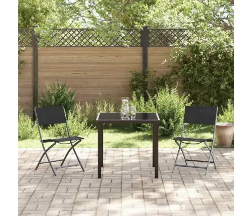 Sodo Valgomojo Komplektas 3 Pcs Juoda