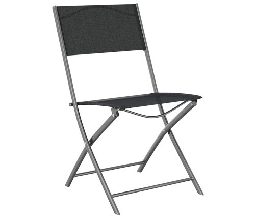 Sodo Valgomojo Komplektas 3 Pcs Juoda Textilene Ir Plienas