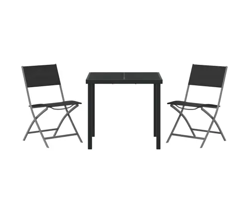 Sodo Valgomojo Komplektas 3 Pcs Juoda