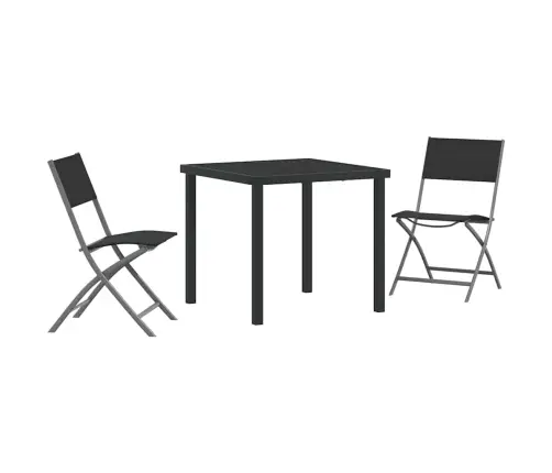 Sodo Valgomojo Komplektas 3 Pcs Juoda