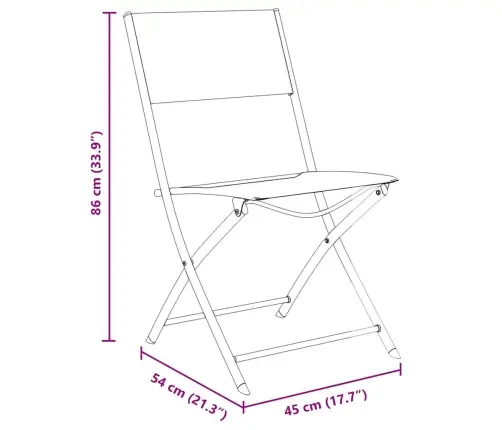 5 Daļu Dārza Mēbeļu Komplekts - Melns Tekstilēns Un Tērauds Vidaxl
