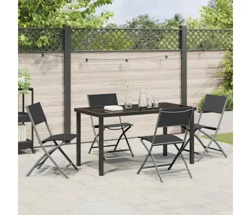 Sodo Valgomojo Komplektas 5 Pcs Juoda