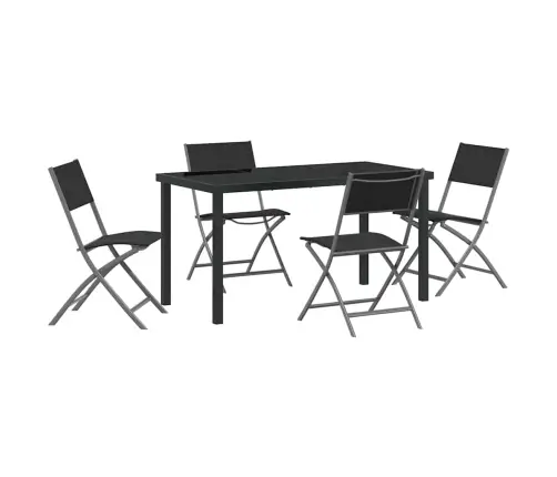 Sodo Valgomojo Komplektas 5 Pcs Juoda